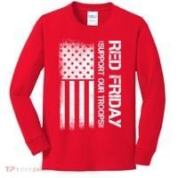 Support Our Troops Red Friday Kids Long Sleeve Shirt thumb 0