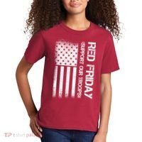 Support Our Troops Red Friday Kids T-Shirt thumb 2