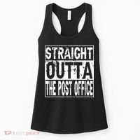Straight Outta The Post Office Funny Postal Worker Women's Tank Top thumb 0
