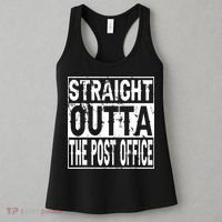 Straight Outta The Post Office Funny Postal Worker Women's Tank Top thumb 3