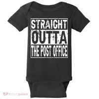 Straight Outta The Post Office Funny Postal Worker Baby Bodysuit thumb 0