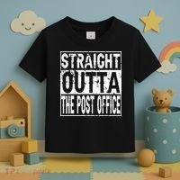 Straight Outta The Post Office Funny Postal Worker Toddler T-Shirt thumb 3