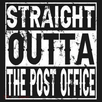 Straight Outta The Post Office Funny Postal Worker Women's Long Sleeve Shirt