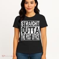 Straight Outta The Post Office Funny Postal Worker Women's T-Shirt thumb 4