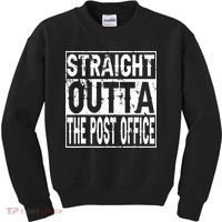 Straight Outta The Post Office Funny Postal Worker Kids Sweatshirt thumb 0