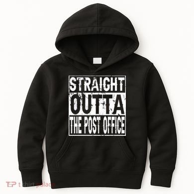 Straight Outta The Post Office Funny Postal Worker Kids Hoodie
