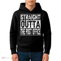 Straight Outta The Post Office Funny Postal Worker Kids Hoodie thumb 4