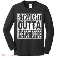 Straight Outta The Post Office Funny Postal Worker Kids Long Sleeve Shirt thumb 0