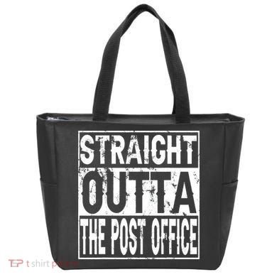 Straight Outta The Post Office Funny Postal Worker Tote Bag