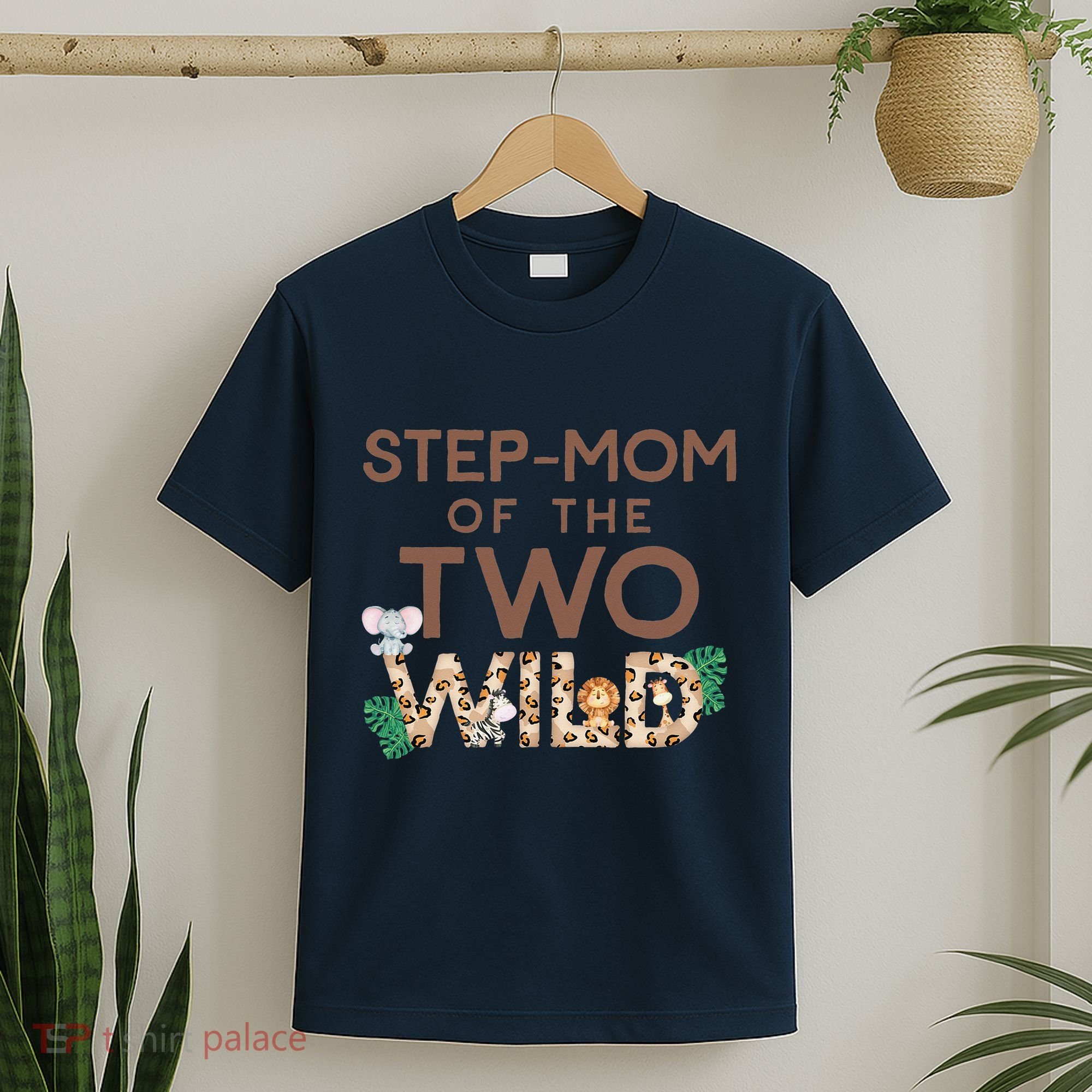 Stepmom Of The Two Wild Animal Safari 2nd Birthday Theme T-Shirt