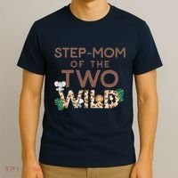 Stepmom Of The Two Wild Animal Safari 2nd Birthday Theme T-Shirt thumb 3