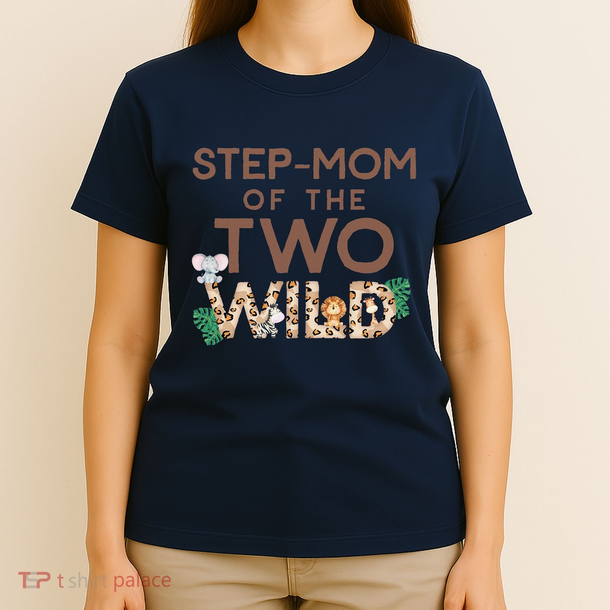 Stepmom Of The Two Wild Animal Safari 2nd Birthday Theme T-Shirt