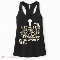 Stations of the Cross Jesus Holy Week Lent Easter Catholic Women's Tank Top thumb 0