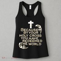 Stations of the Cross Jesus Holy Week Lent Easter Catholic Women's Tank Top thumb 3