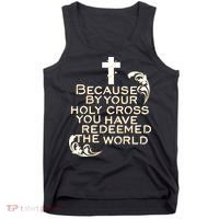 Stations of the Cross Jesus Holy Week Lent Easter Catholic Tank Top thumb 0