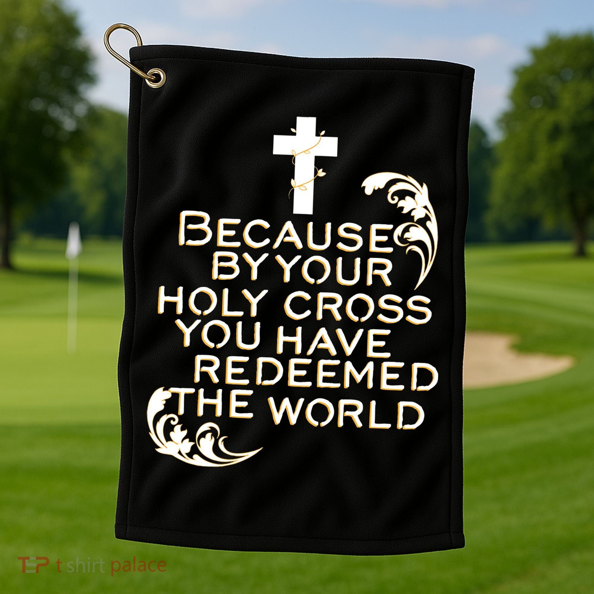 Stations of the Cross Jesus Holy Week Lent Easter Catholic Golf Towel