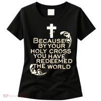 Stations of the Cross Jesus Holy Week Lent Easter Catholic Women's T-Shirt thumb 0