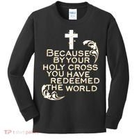 Stations of the Cross Jesus Holy Week Lent Easter Catholic Kids Long Sleeve Shirt thumb 0