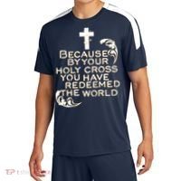 Stations of the Cross Jesus Holy Week Lent Easter Catholic Sport-Tek Competitor United Soccer Jersey thumb 0