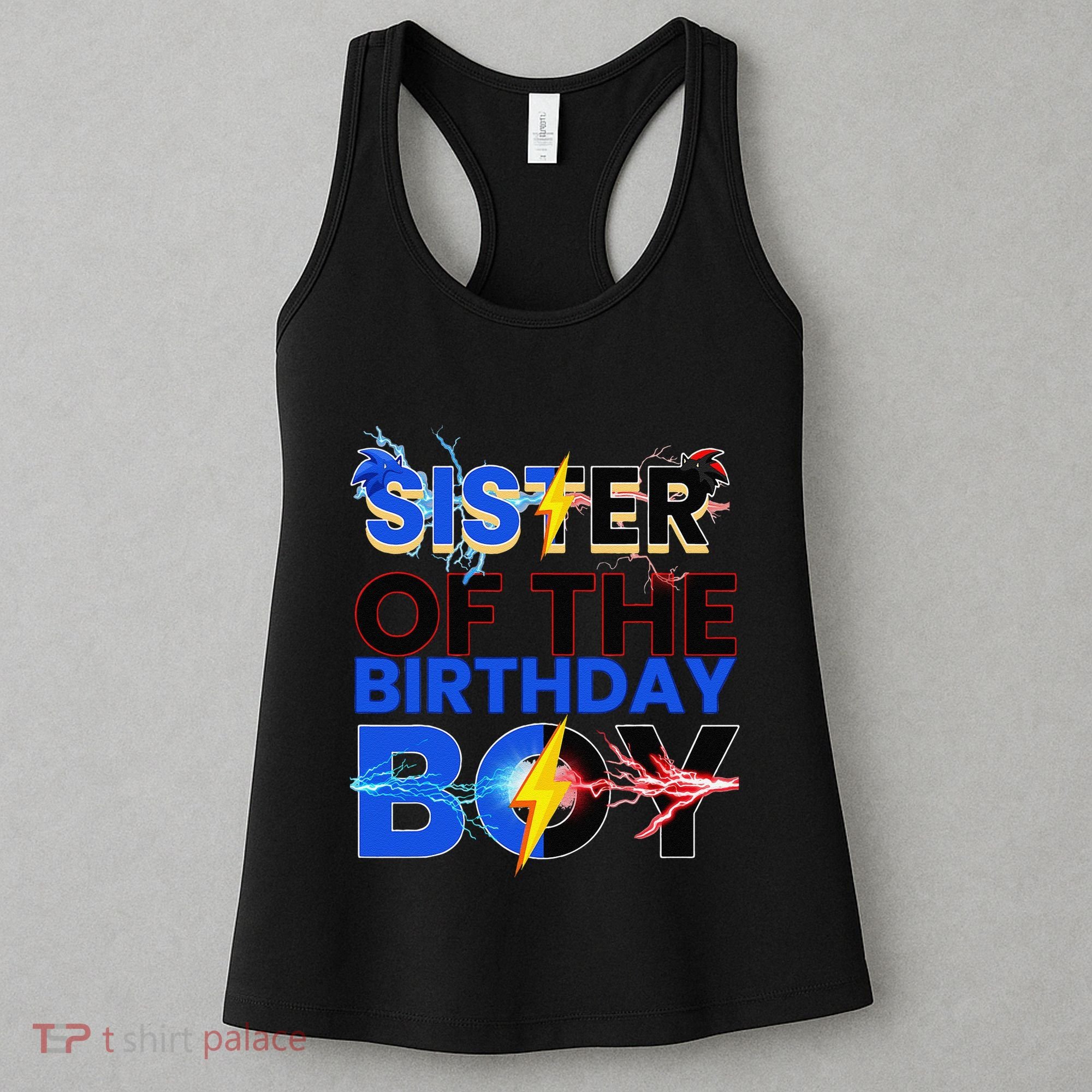 Sister Of The Birthday Boy Hedgehog Family Party Decorations Women's Tank Top