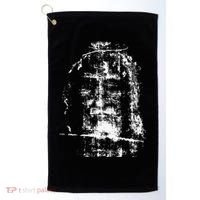 Shroud Of Turin Jesus Christ Face Golf Towel thumb 0