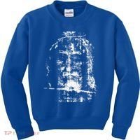 Shroud Of Turin Jesus Christ Face Kids Sweatshirt thumb 0