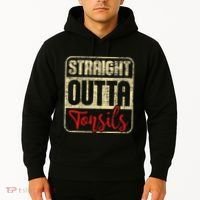 Straight Outta Tonsils Tonsil Removal Surgery Recovery Hoodie thumb 2