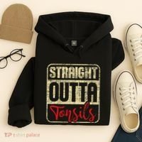 Straight Outta Tonsils Tonsil Removal Surgery Recovery Hoodie thumb 4