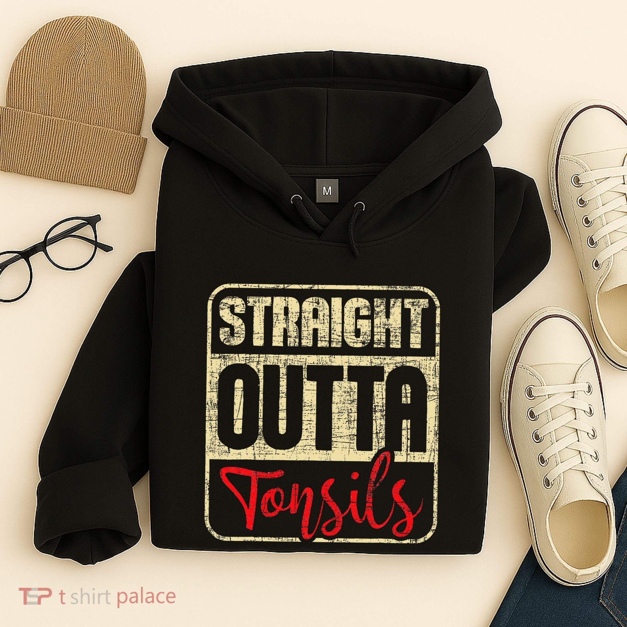 Straight Outta Tonsils Tonsil Removal Surgery Recovery Hoodie