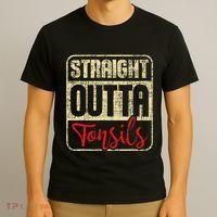 Straight Outta Tonsils Tonsil Removal Surgery Recovery T-Shirt thumb 3