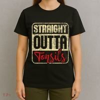 Straight Outta Tonsils Tonsil Removal Surgery Recovery T-Shirt thumb 4
