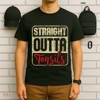 Straight Outta Tonsils Tonsil Removal Surgery Recovery T-Shirt thumb 6