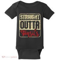 Straight Outta Tonsils Tonsil Removal Surgery Recovery Baby Bodysuit thumb 0