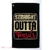 Straight Outta Tonsils Tonsil Removal Surgery Recovery Golf Towel thumb 0