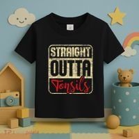 Straight Outta Tonsils Tonsil Removal Surgery Recovery Toddler T-Shirt thumb 3