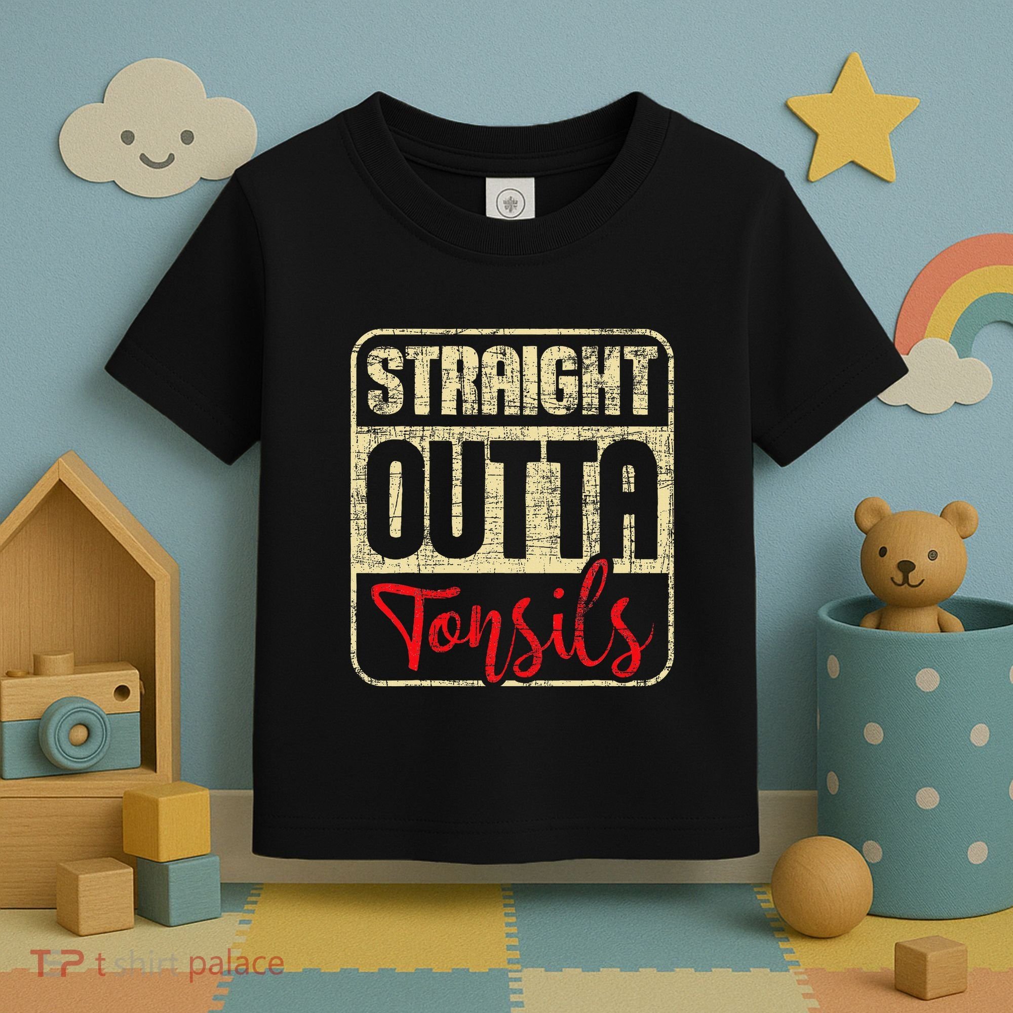 Straight Outta Tonsils Tonsil Removal Surgery Recovery Toddler T-Shirt