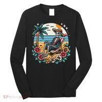 Skeleton On The Beach Traditional Tattoo Artist Inked Long Sleeve Shirt thumb 0