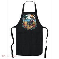 Skeleton On The Beach Traditional Tattoo Artist Inked Apron thumb 0