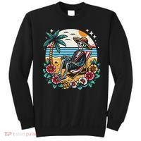 Skeleton On The Beach Traditional Tattoo Artist Inked Sweatshirt thumb 0