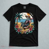Skeleton On The Beach Traditional Tattoo Artist Inked T-Shirt thumb 5