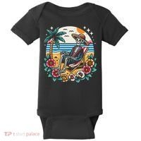Skeleton On The Beach Traditional Tattoo Artist Inked Baby Bodysuit thumb 0
