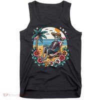 Skeleton On The Beach Traditional Tattoo Artist Inked Tank Top thumb 0