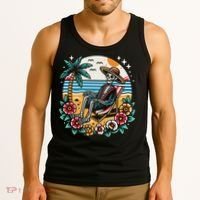 Skeleton On The Beach Traditional Tattoo Artist Inked Tank Top thumb 3