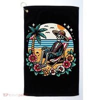 Skeleton On The Beach Traditional Tattoo Artist Inked Golf Towel thumb 0