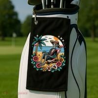Skeleton On The Beach Traditional Tattoo Artist Inked Golf Towel thumb 2