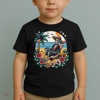 Skeleton On The Beach Traditional Tattoo Artist Inked Toddler T-Shirt thumb 2
