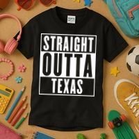Straight Outta Texas Kids T-Shirt thumb 3
