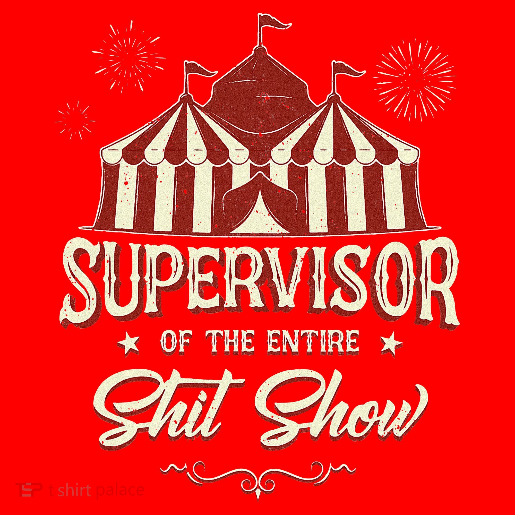 Supervisor Of The Entire Shit Show Funny Circus Boss  Santa Hat