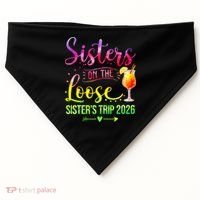 Sisters On The Loose Sister's Trip 2026 Vacation USA-Made Doggie Bandana thumb 0