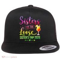 Sisters On The Loose Sister's Trip 2026 Vacation Flat Bill Trucker Hat thumb 0